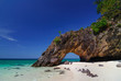 Khai island, nature stone arch,Lipe,Thailand