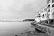 Cadaqués, Costa Brava, España, en blanco y negro