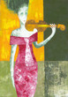 Portrait of a beautiful young violinist