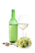 vino blanco y uvas