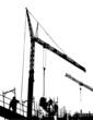 Großbaustelle mit Kränen