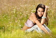 Beautiful model on a grass. Beautiful model on a grass.