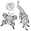 tattoo pfau, schmeterling