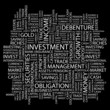 INVESTMENT. Wordcloud vector illustration. INVESTMENT. Wordcloud vector illustration.