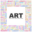 ART. Square frame with association terms.