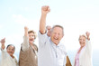 Celebration - Group of old friends rejoicing success