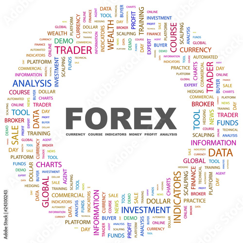 Vector: FOREX. Circular frame with association terms. FOREX. Circular frame with association terms.