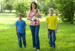portrait of a happy family of four