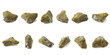 morceau de silex, planche de vues multiples