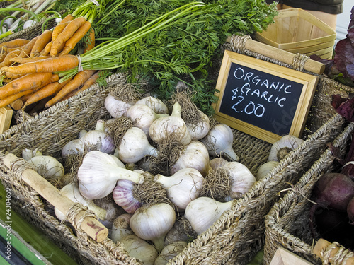 Photo: Garlic at Farmers' Market Garlic at Farmers' Market