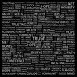 TRUST. Illustration with different association terms.
