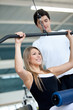 gym woman and trainer