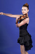 Young woman playing violin
