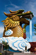 Statue gold dragon in Suphanburi