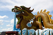 Statue gold dragon in Suphanburi