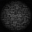 ADVERTISING. Wordcloud vector illustration. ADVERTISING. Wordcloud vector illustration.