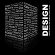 DESIGN. Illustration with different association terms. DESIGN. Illustration with different association terms.