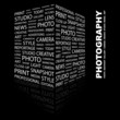 PHOTOGRAPHY. Illustration with different association terms. PHOTOGRAPHY. Illustration with different association terms.