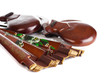 fan with castanets isolated on the white background