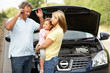 Family Broken Down On Country Road Family Broken Down On Country Road
