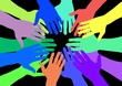 Colourful hands