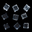 ice cubes isolated on black