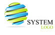 Grenn blue vector logo