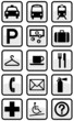 Vektor: Vector illustration set of international service signs. Vector illustration set of international service signs.