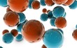 Abstract reflection red spheres