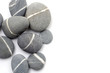 Image of striped stone on white