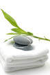 Spa treatment- stones towel and bamboo