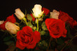 White rose in a funeral bouquet White rose in a funeral bouquet
