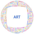 ART. Word collage on white background.