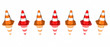 traffic cones arranged in line -  with reflections on white