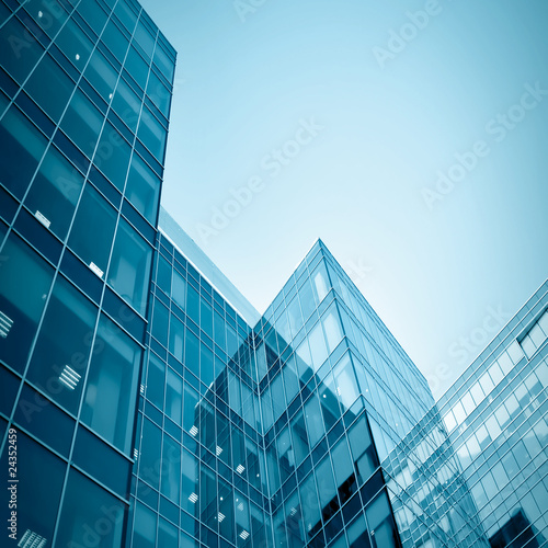 Photo: modern business center at night modern business center at night