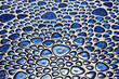 Floor with blue pebble mosaic pattern Floor with blue pebble mosaic pattern