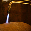 Photo: Gas torch. Metal cutting Gas torch. Metal cutting