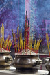 Incense offerings at the temple in Cholon, Viet Nam
