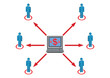 Wealth Distribution to Staff Illustration in Vector