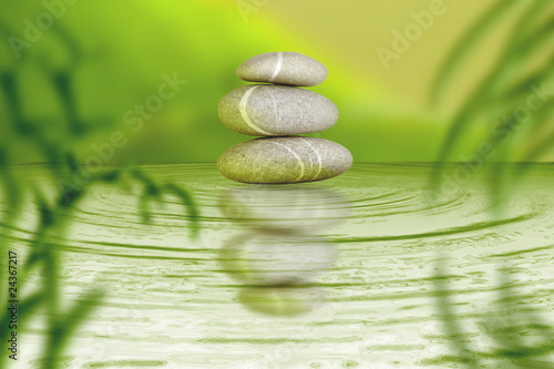 Foto: Zen Steine Spa Bambus Balance Zen Steine Spa Bambus Balance