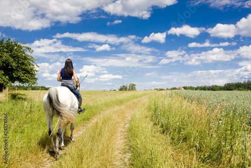 Photo: equestrian on horseback equestrian on horseback