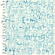 Squared paper with physical formulas