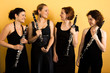 Four womens with clarinets