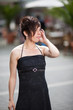frau mit trendy kurzhaarfrisur frau mit trendy kurzhaarfrisur