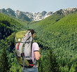 The man with a backpack