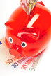 Foto: Rotes Sparschwein Rotes Sparschwein