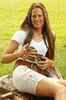 Animal handler and south american python