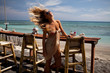 Blonde girl in the bar