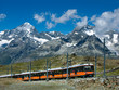 Gornergrat train in Switzerland Alps