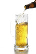 beer bottle and mug